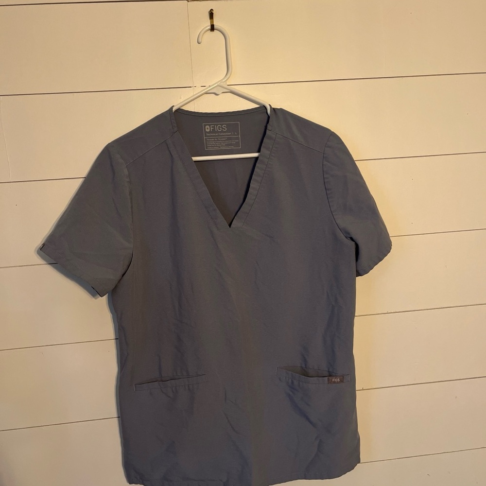 Figs grey scrub top